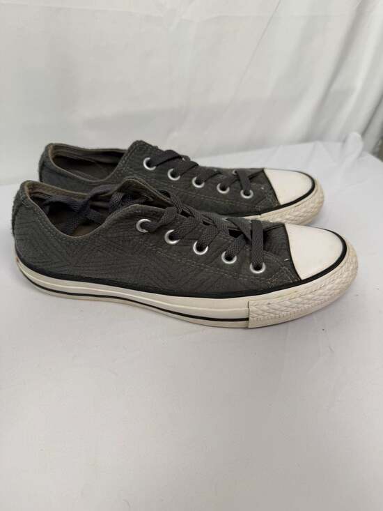Converse Shoes - Converse Chuck Taylor All Star Low Top Sneakers in Gray Chevron Weave Pattern, S